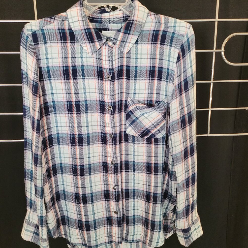 Caslon(Nordstrom) Plaid Flannel Shirt, Size Small